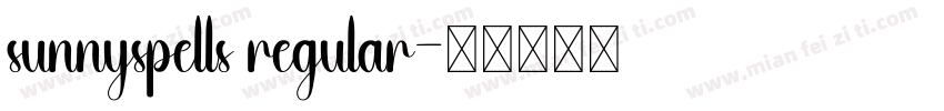 sunnyspells regular字体转换